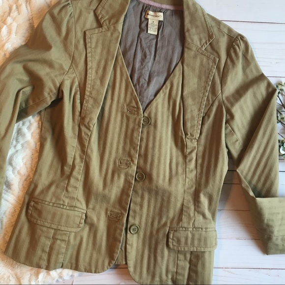 Anthropologie Jackets & Blazers - Anthro Elevensies Tan Striped Blazer